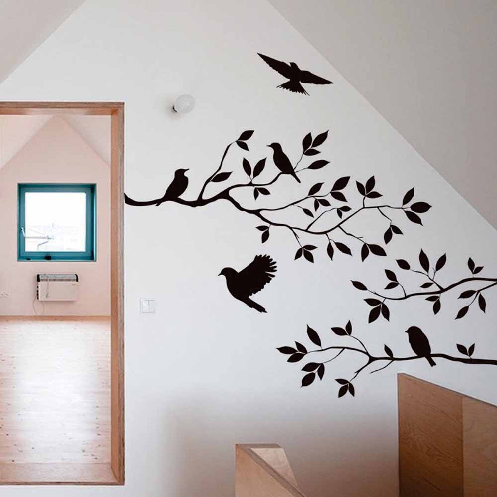 Tree Branches with Birds for Corner Decoration