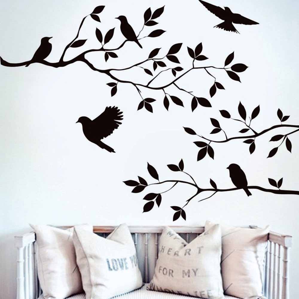 Tree Branches with Birds for Corner Decoration