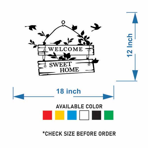 Welcome Sweet Home Entrance Home Wall Sticker