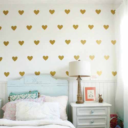 Pack Of 55pcs Heart Stickers - Wall Decoration