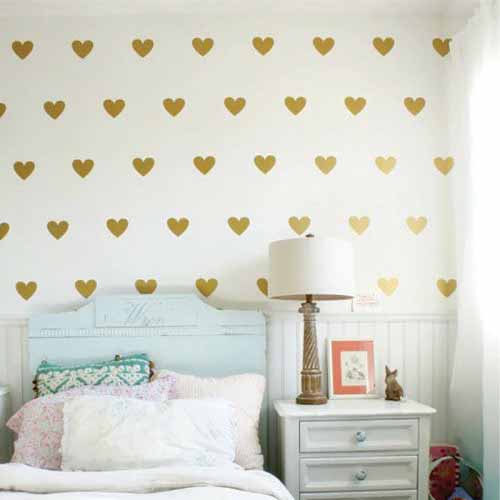 Paquete De 55 Pegatinas De Corazón - Decoración De Pared