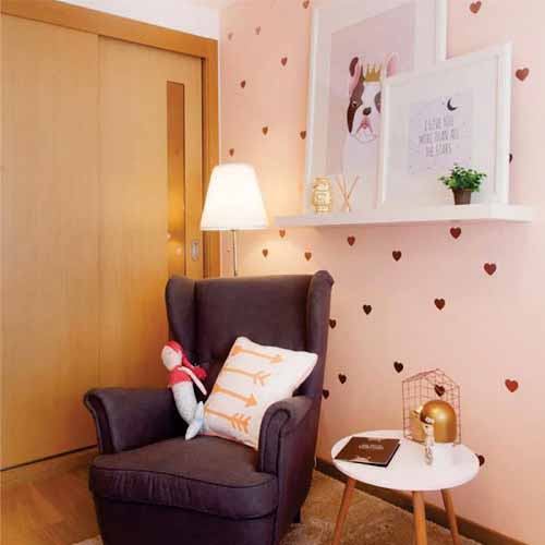 Pack Of 55pcs Heart Stickers - Wall Decoration